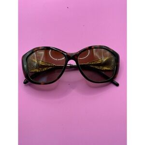 Burberry bow Sunglasses Tortoise Shell Gold Accent Designer Eyewear‎